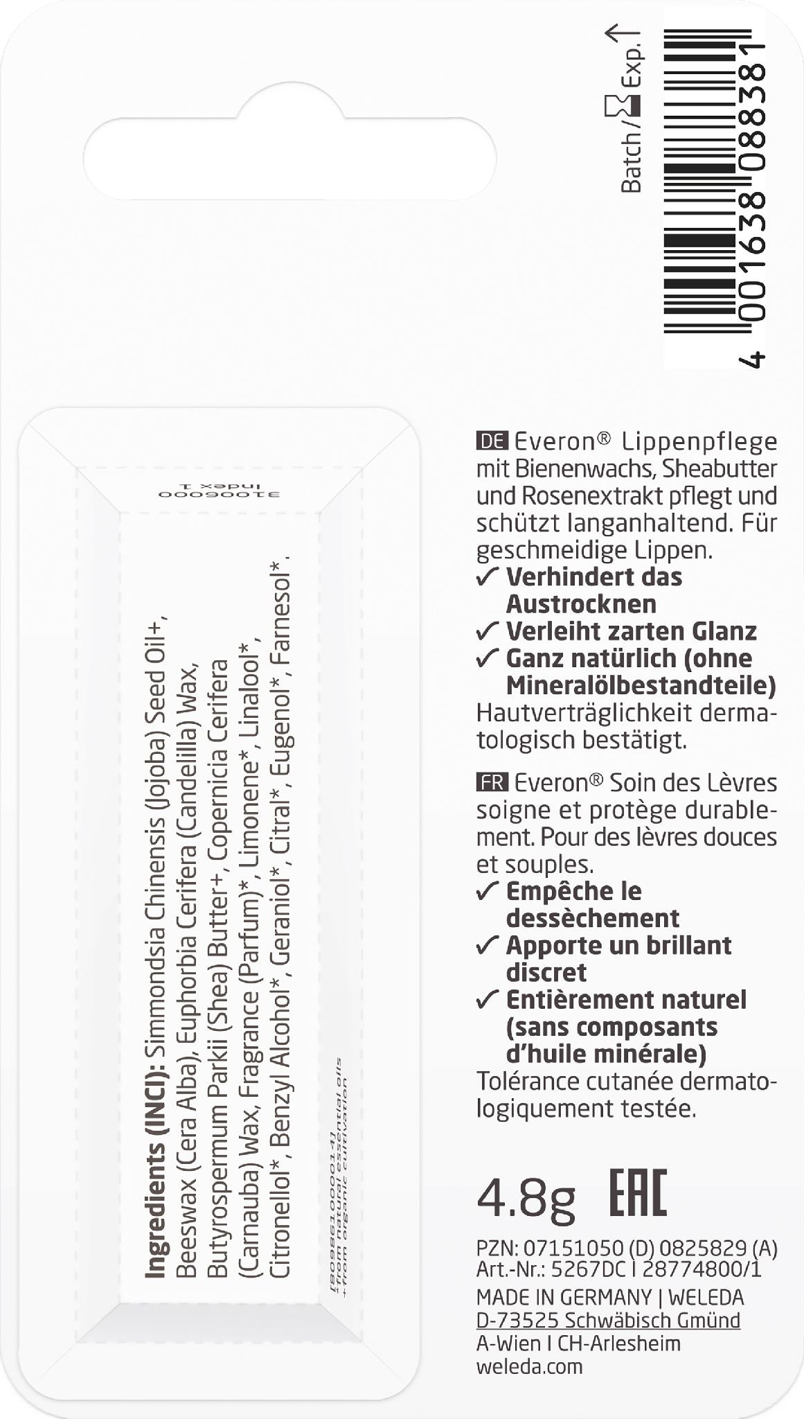 Lip Balm Everon, 4.8 g