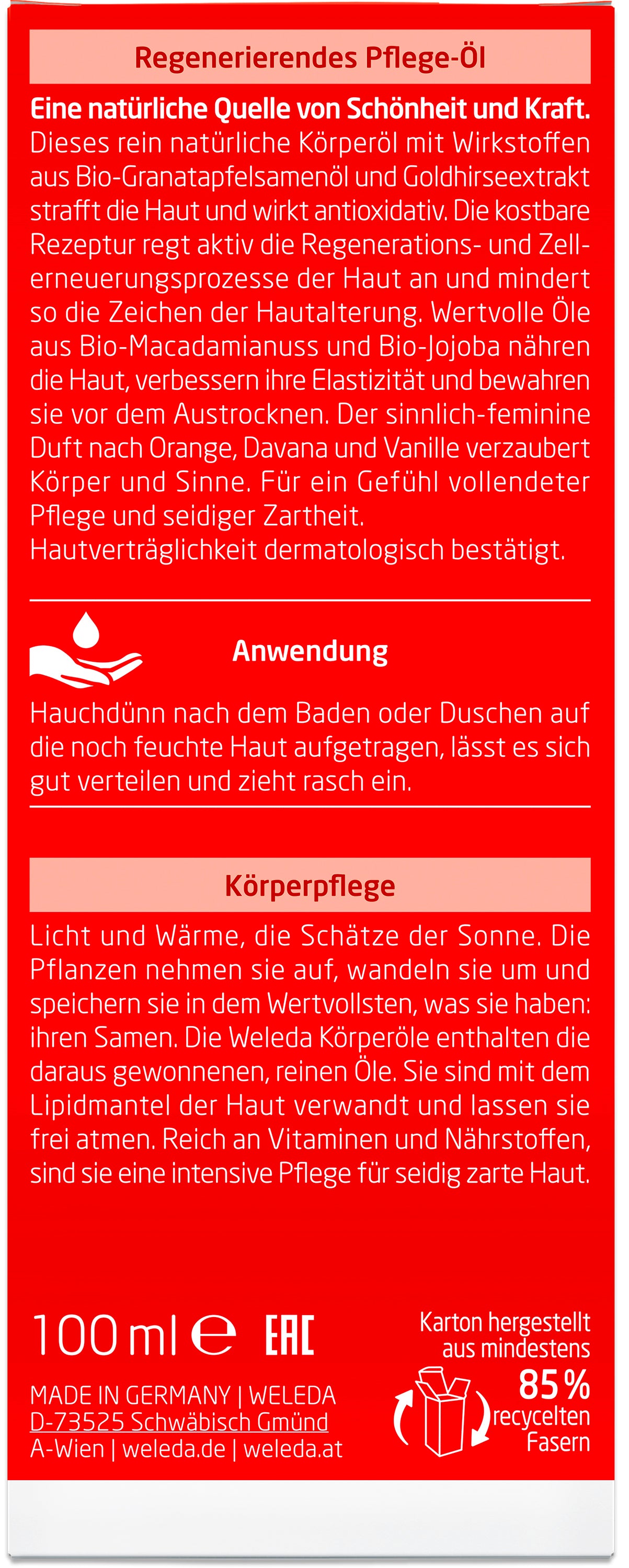Granatapfel Regenerierendes Pflege-Öl 100ml