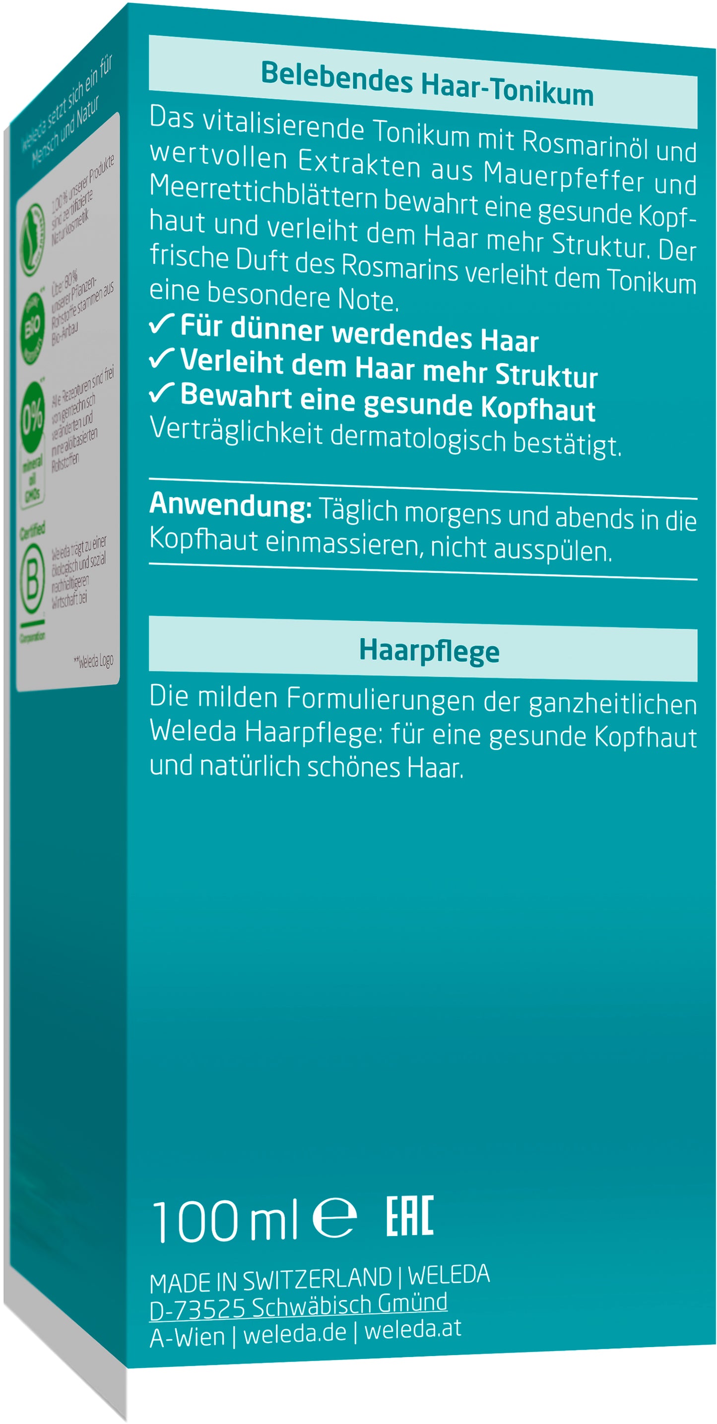 Weleda Belebendes Haar-Tonikum 100ml