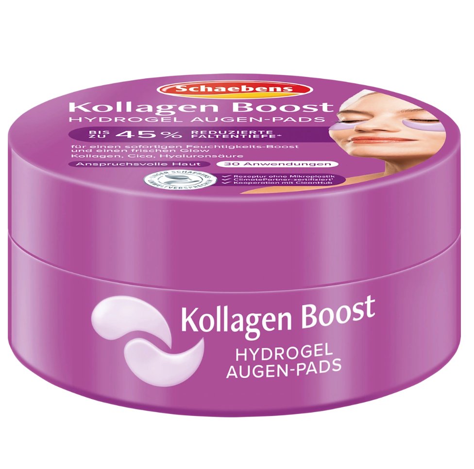 Schaebens Augenpads Hydrogel Kollagen Boost Tiegel (30 Paar), 60 St