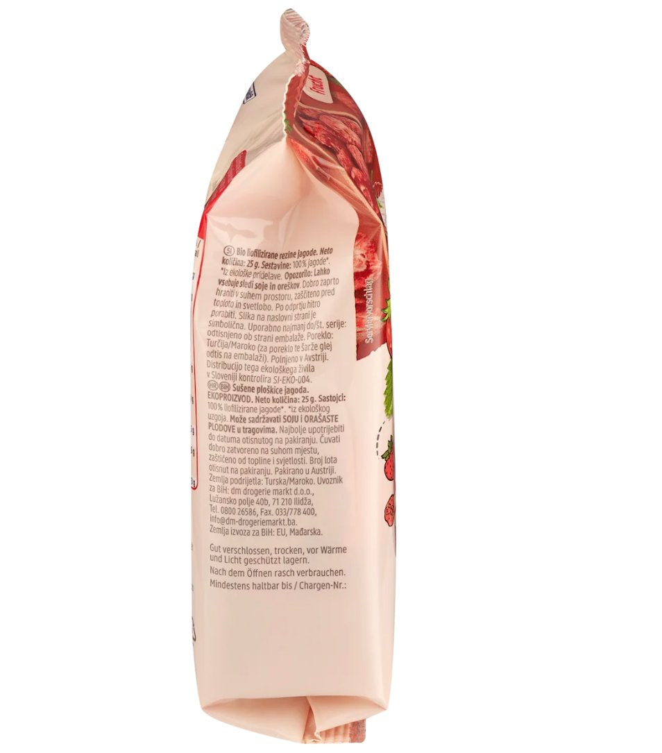 dmBio dried fruit, freeze-dried strawberry slices, 25 g