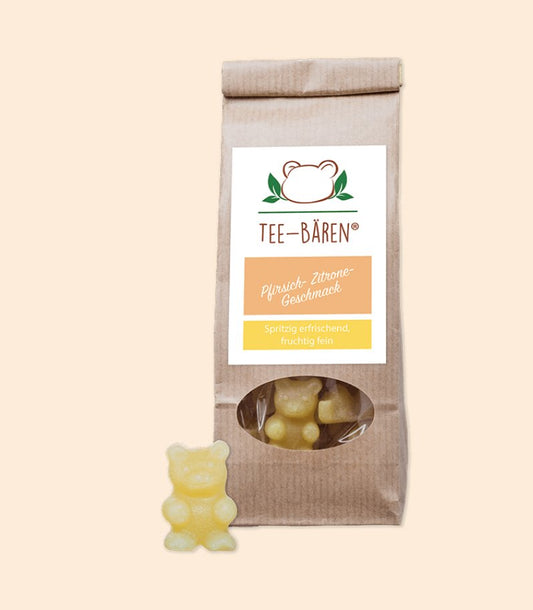 Tee-Bären® 小熊茶磚 桃子檸檬 100克