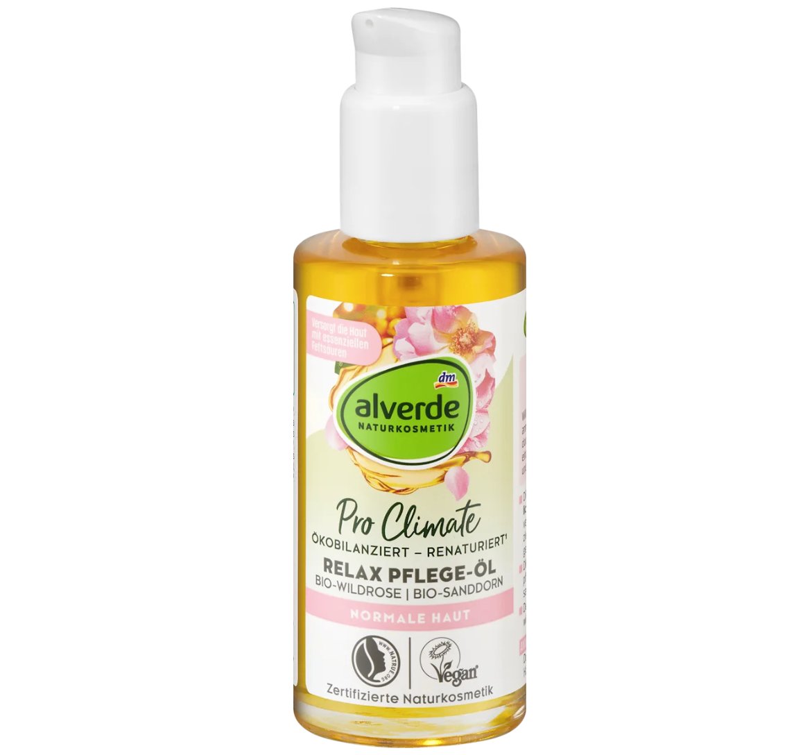 alverde NATURKOSMETIK 野玫瑰與沙棘身體放鬆護理油,100 毫升