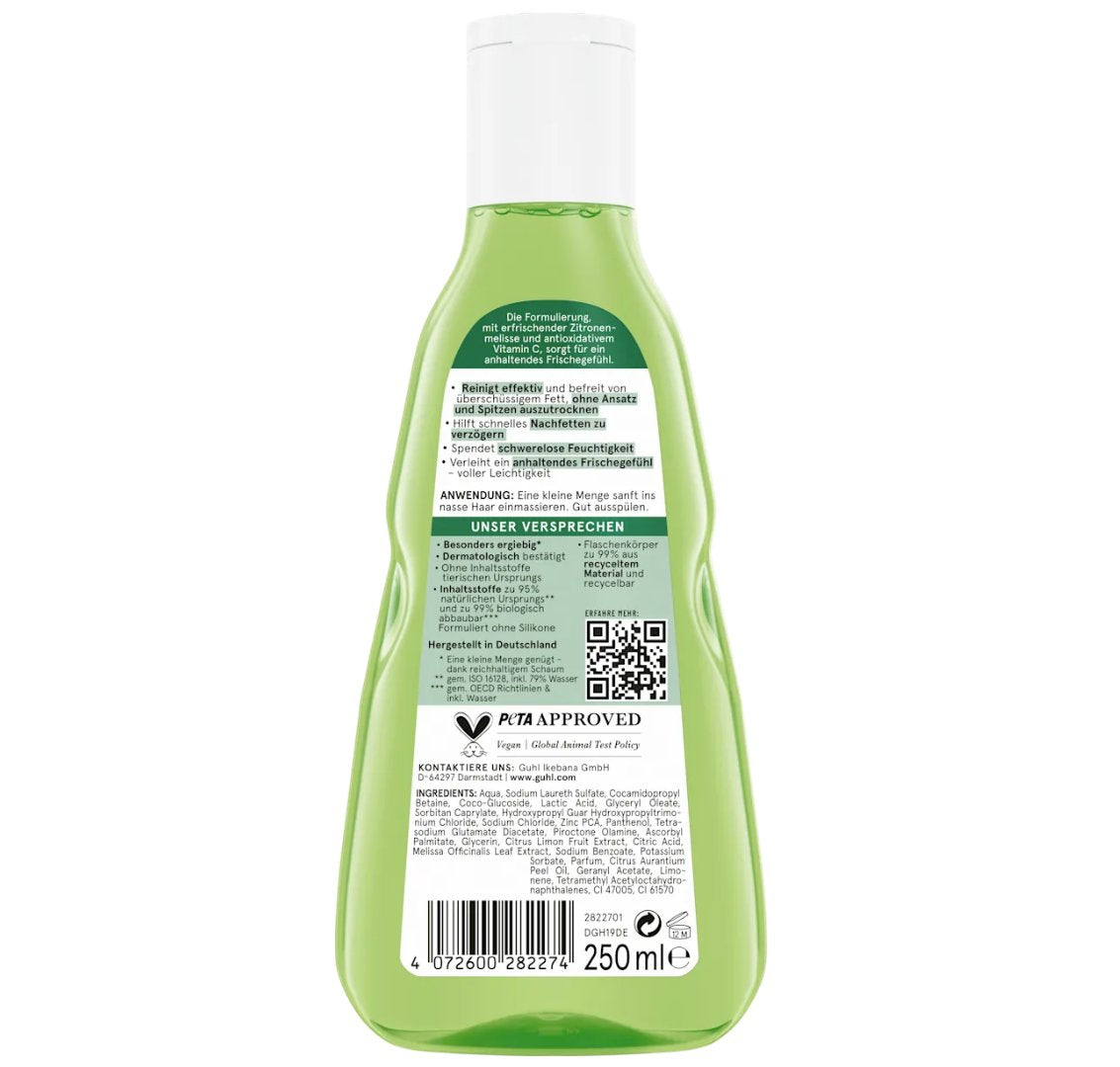 GUHL Shampoo Freshness & Lightness Anti-Grease, 250 ml
