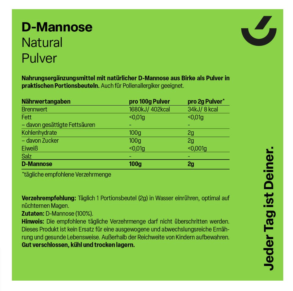 Zeinpharma 天然 D-甘露糖粉袋裝 2 克*30包