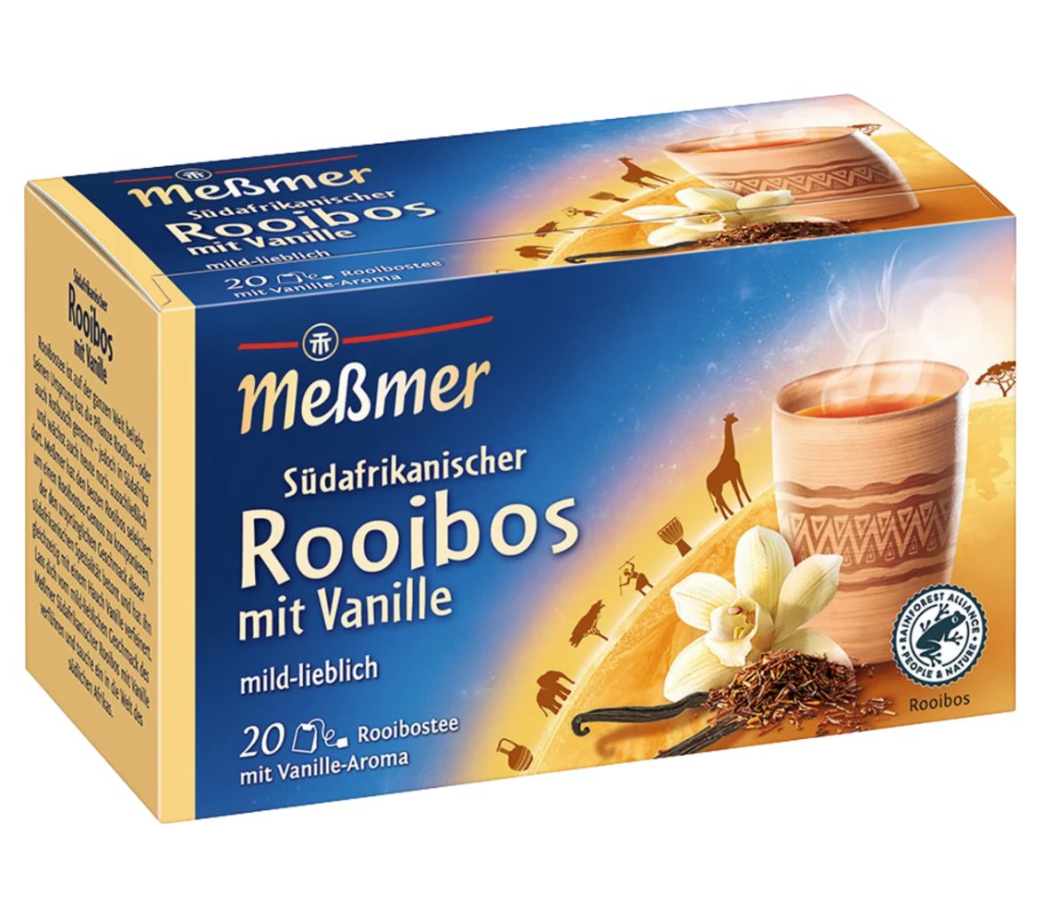 Meßmer Rooibostee Südafrikanischer Rooibos mit Vanille (20 Beutel), 35 g