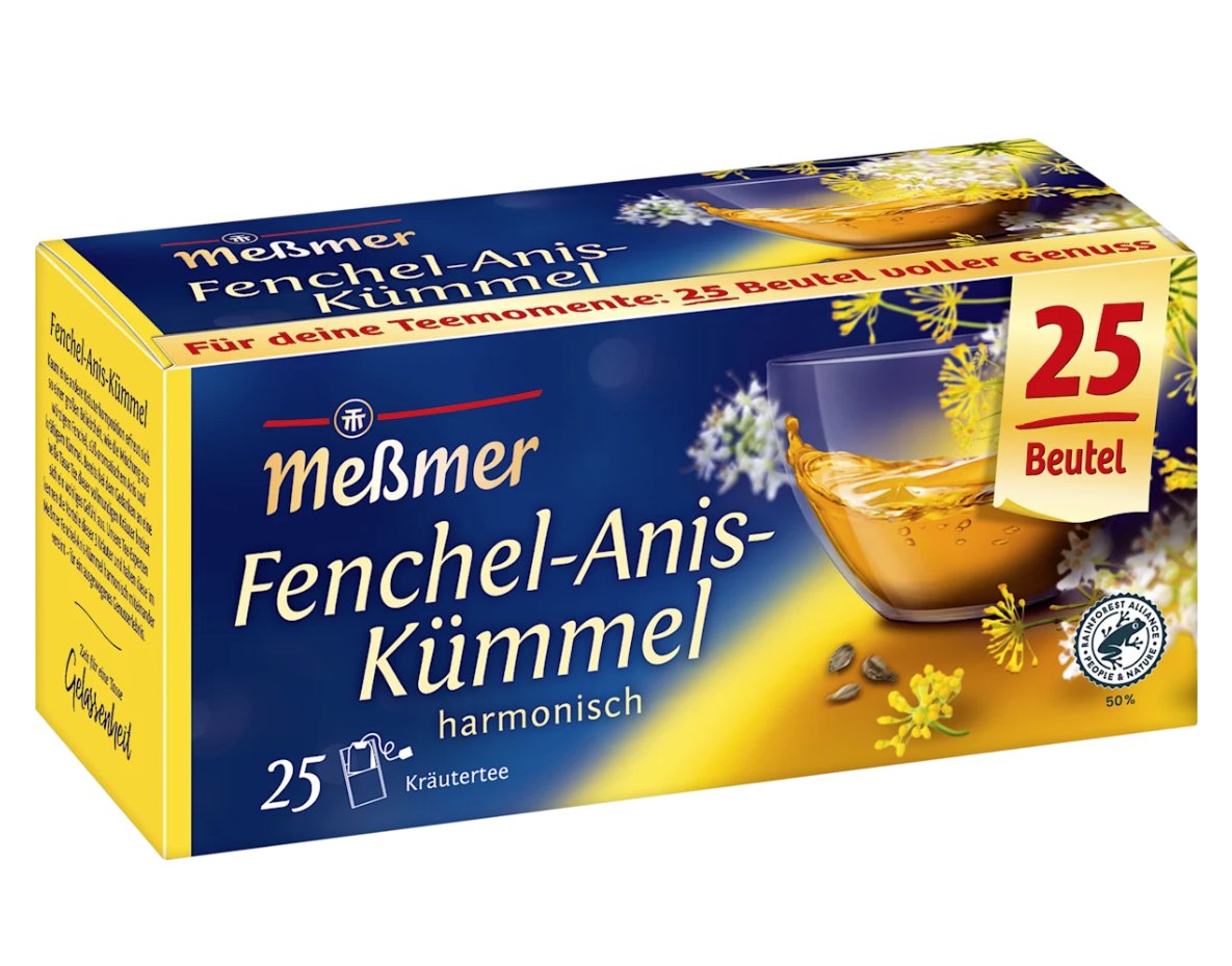 Meßmer Herbal Tea Fennel-Anise-Caraway (25 tea bags), 50 g