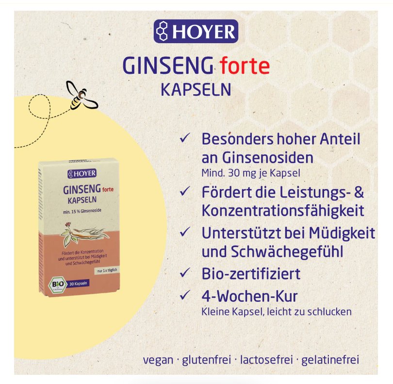 Hoyer Ginseng Kapseln 30 Stück