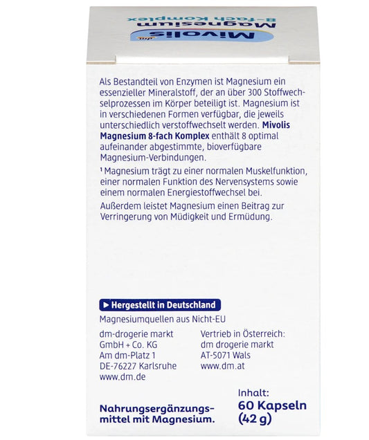 Mivolis Magnesium 8-fach Komplex Kapseln 60 St, 42 g