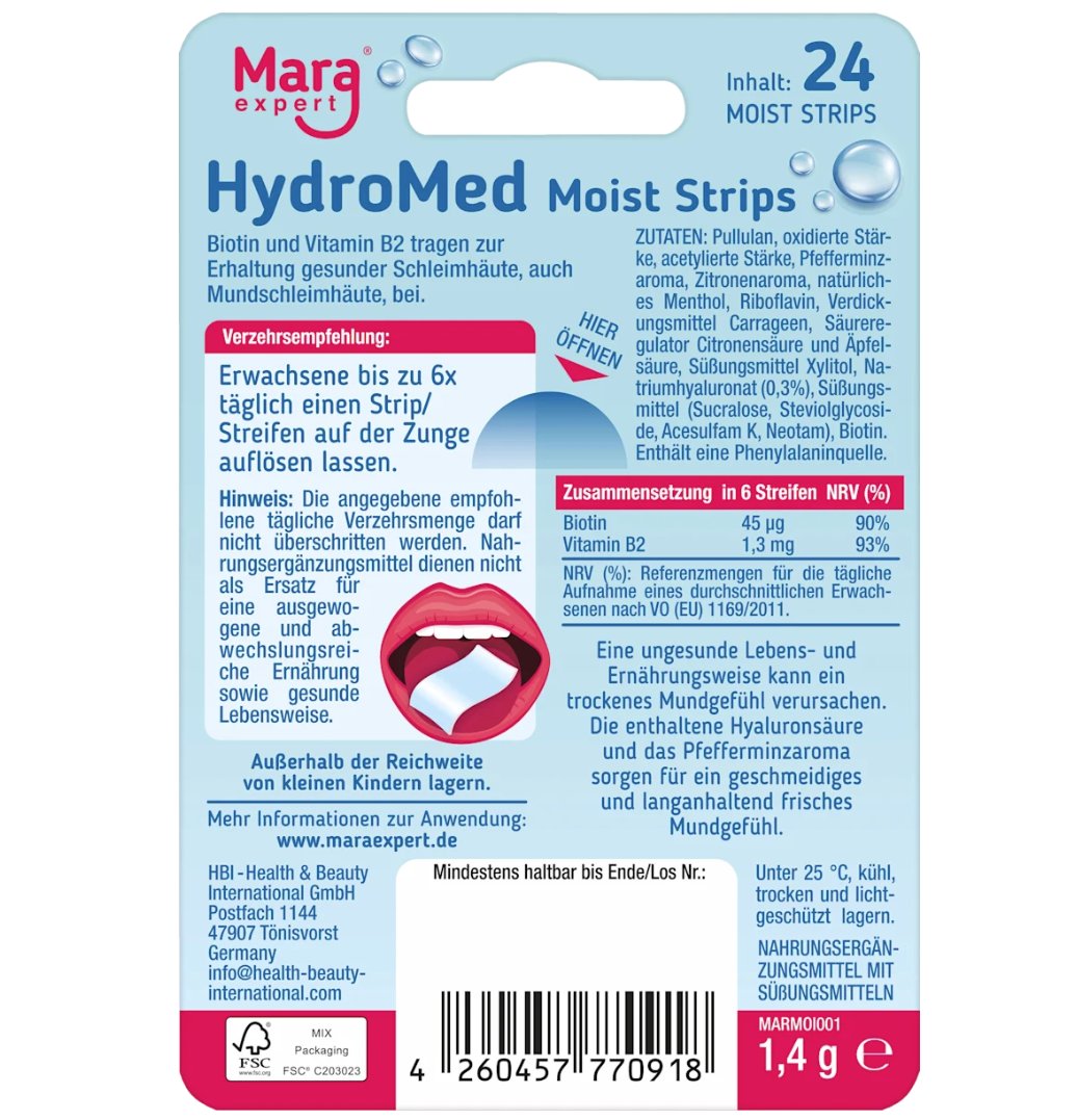Mara HydroMed Moist Strips, 24 St