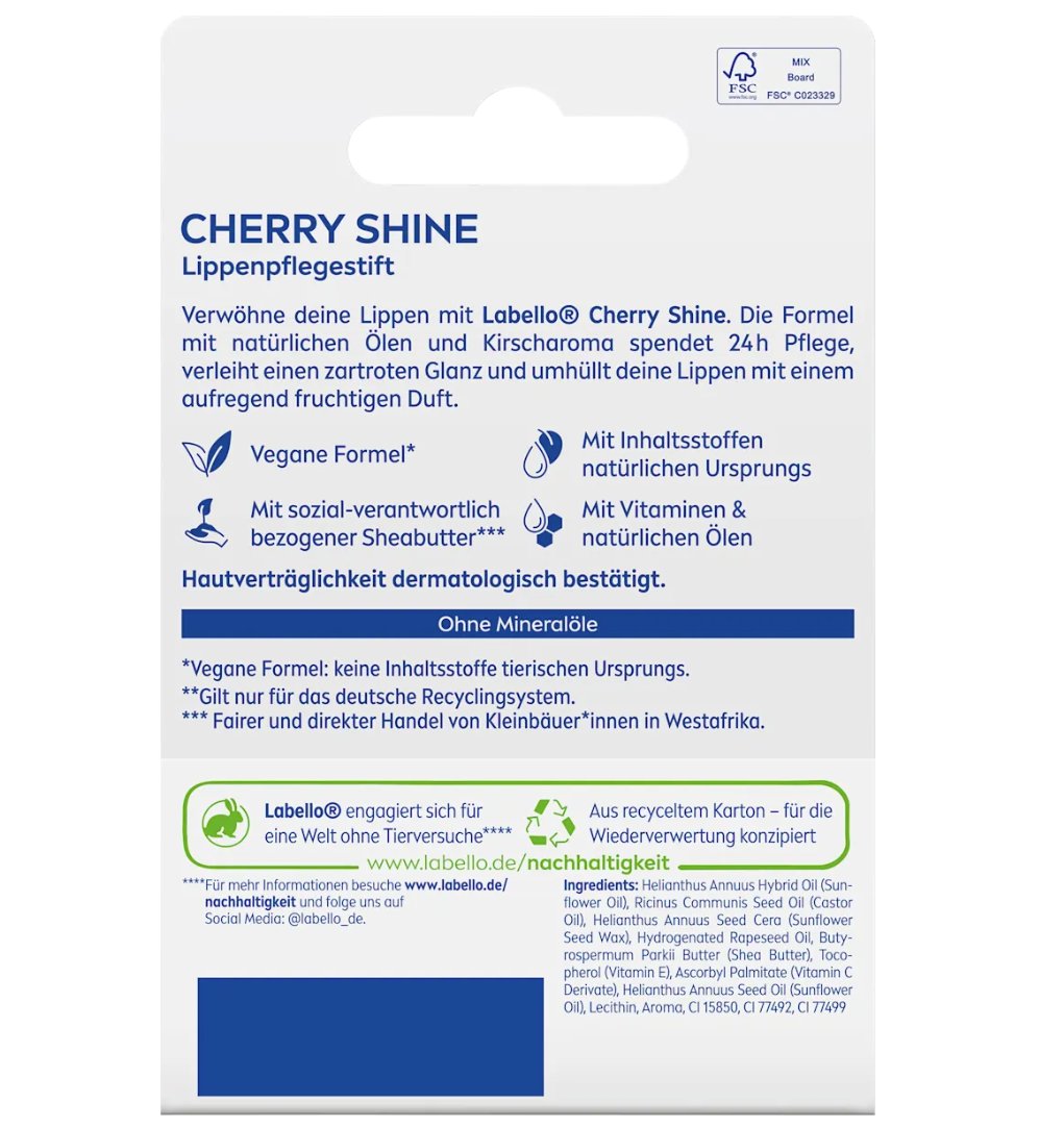 Labello Lippenpflege Cherry Shine, 4,8 g