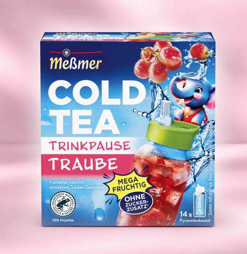 Messmer Cold Tea Grape Fruit Tea 14 tea bags at 2.75 g (38.5 g)
