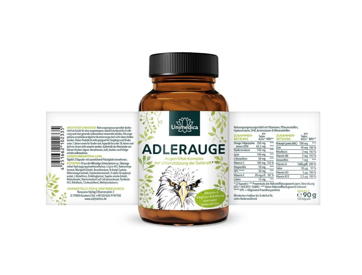 Adlerauge - Augen-Vital-Komplex, 120 Kapseln