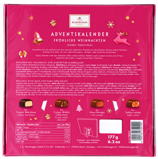 Niederegger Mini-Adventskalender Edition Glam, 177 g