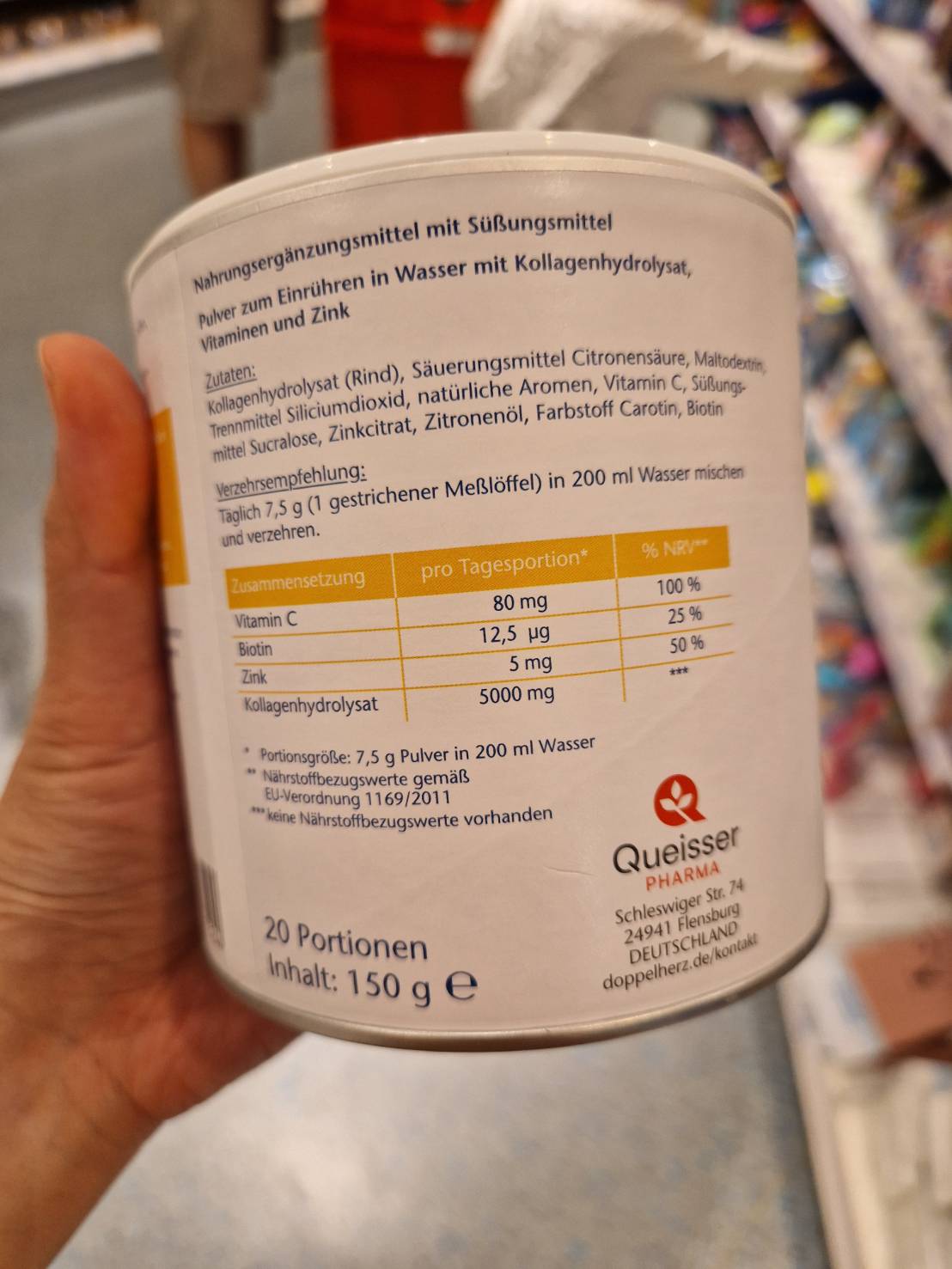 Doppelherz 5000 mg Kollagenpul. m. Zitrone 150 g