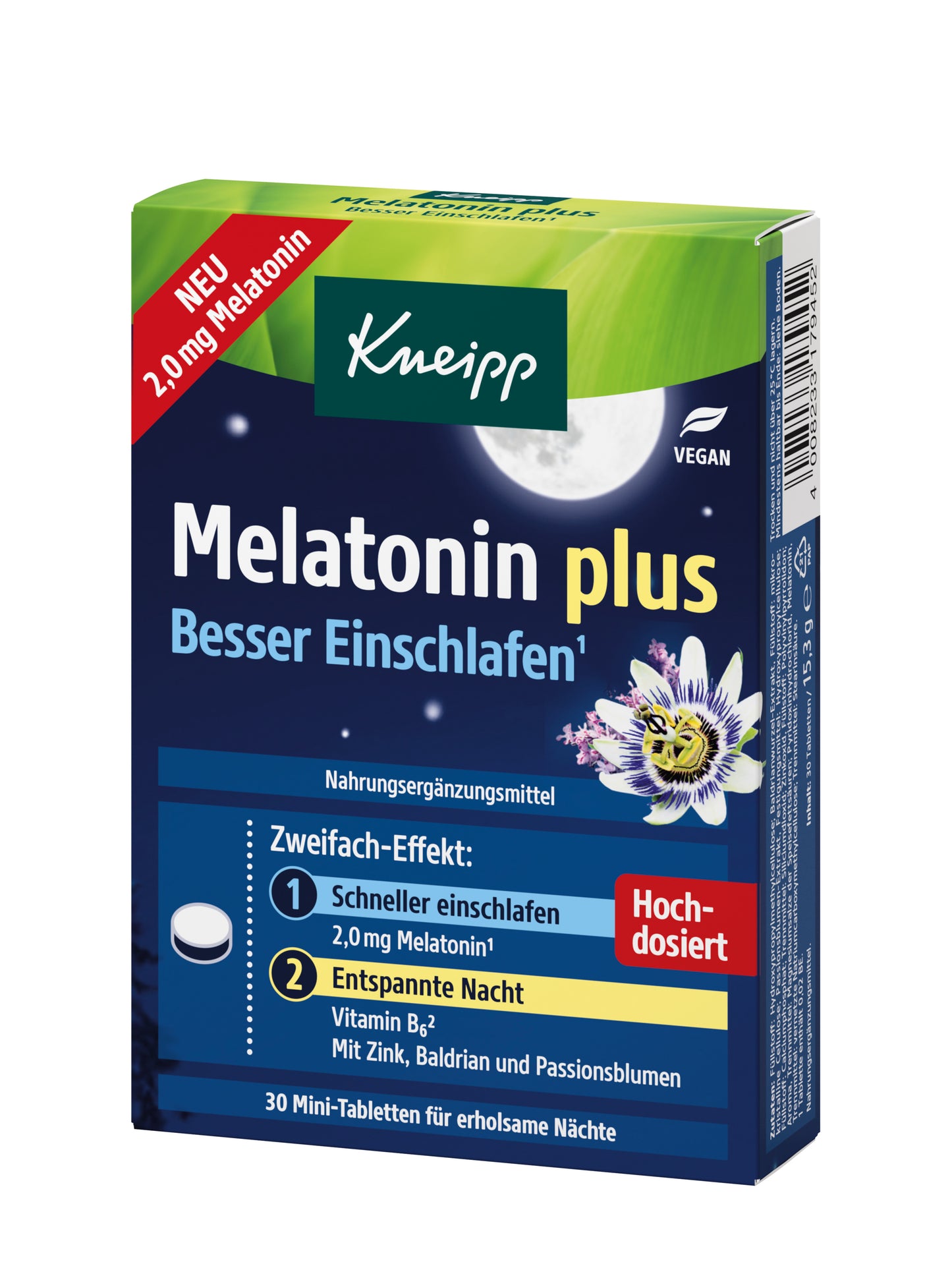 Kneipp Melatonin plus - better sleep tablets 30 pcs, 15.3 g