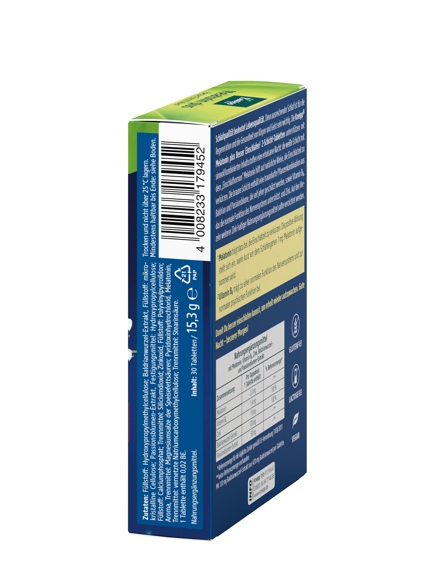 Kneipp Melatonin plus - better sleep tablets 30 pcs, 15.3 g