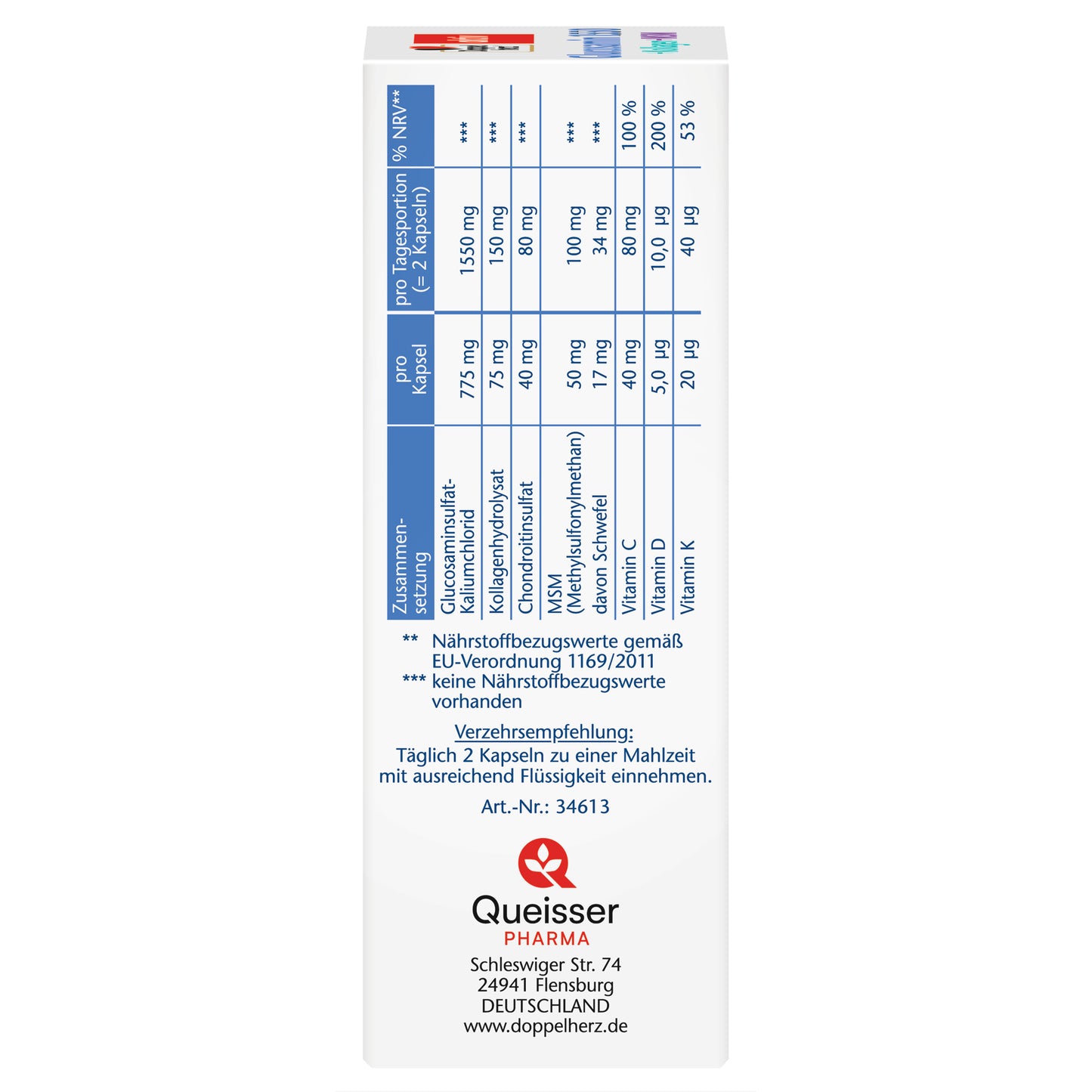 Doppelherz active glucosamine 1550 40 pcs