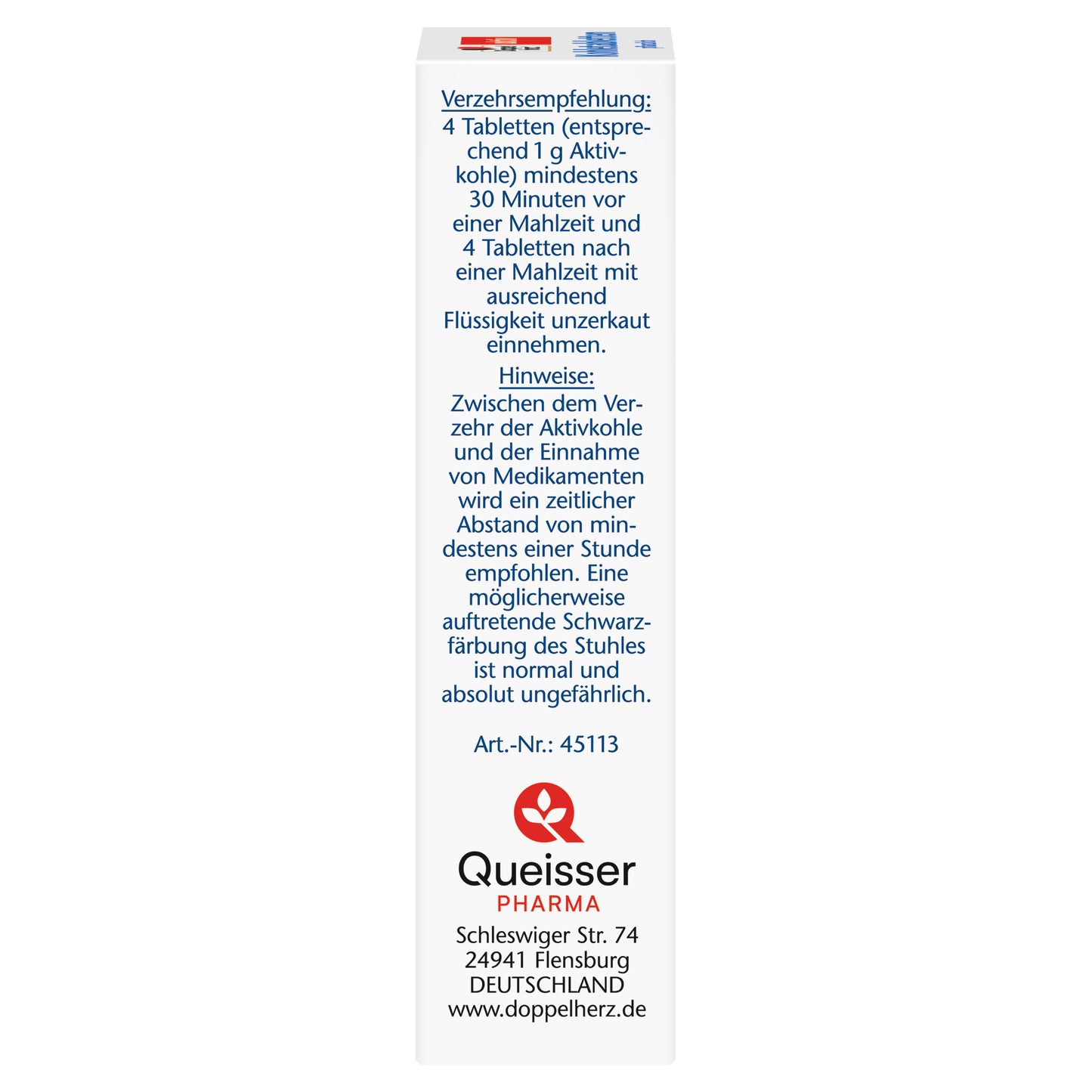 Doppelherz active charcoal tablets 30 pieces