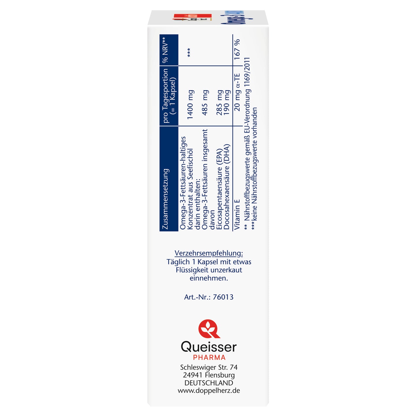 Doppelherz aktiv Omega-3 1400 , 30 Kps.