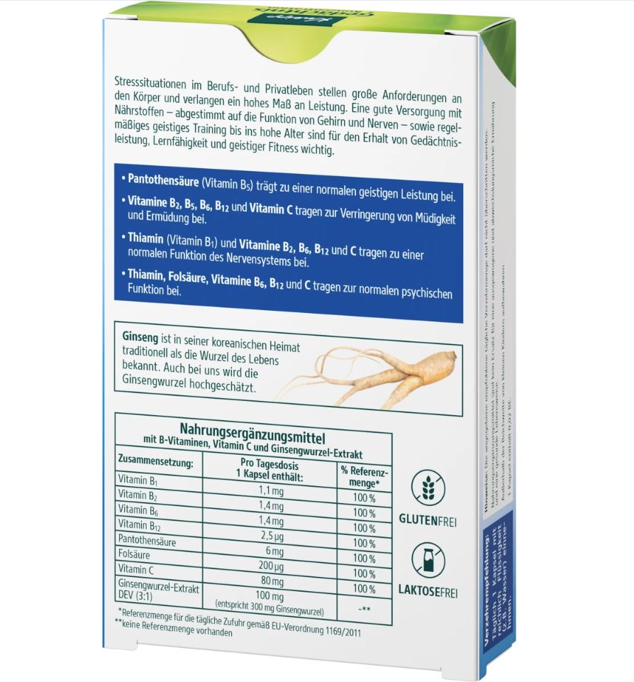 Kneipp Gedächtnis + Konzentration Kapseln 30 St.