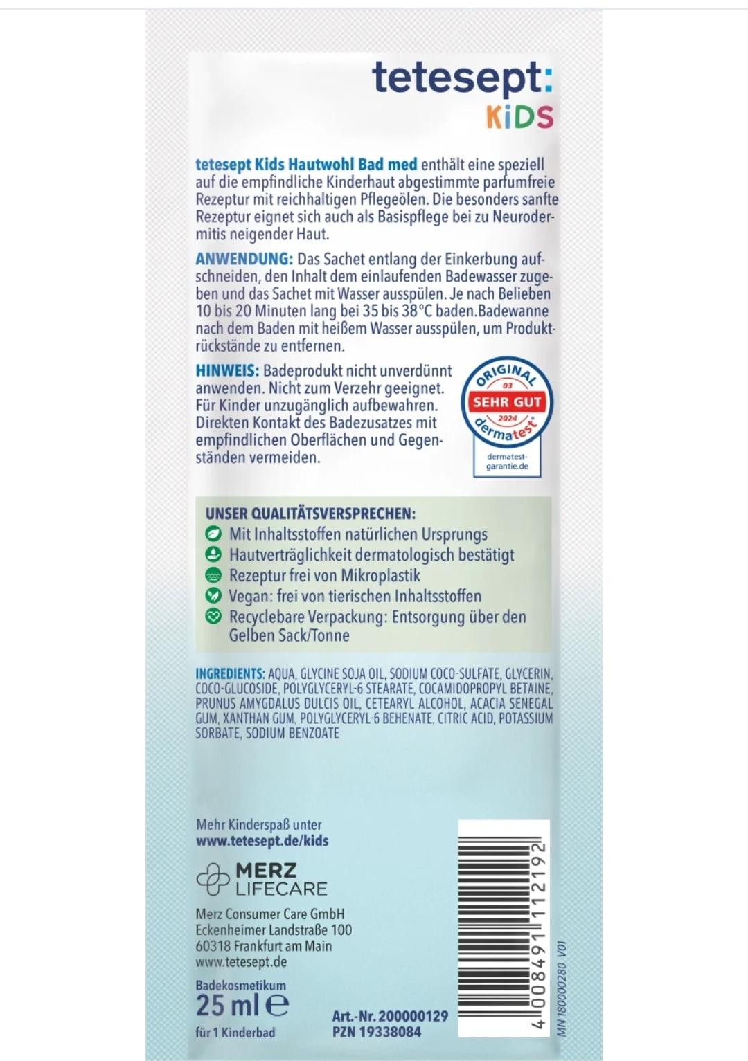 tetesept Kinder Badezusatz Hautwohl Bad Med, 25 ml