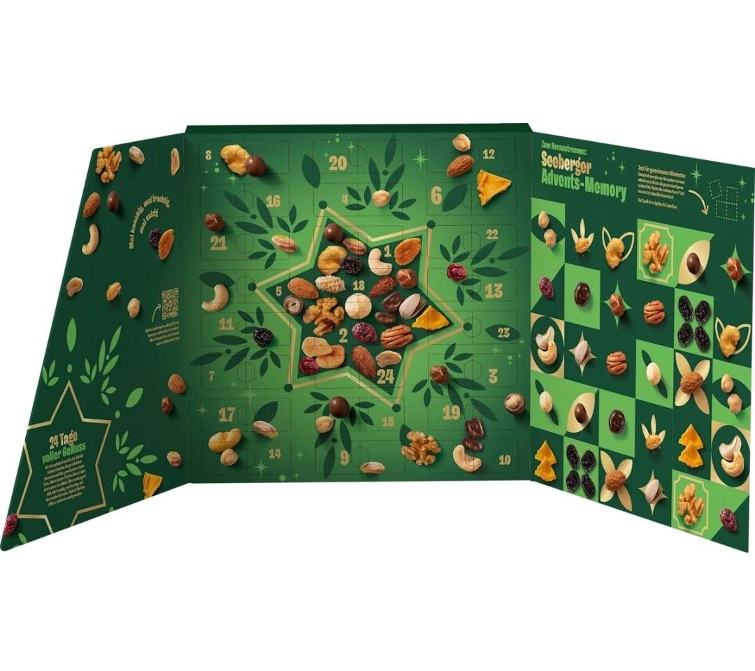 Seeberger Adventskalender 2025 - 24 geNUSSvolle Snacks, 645 g