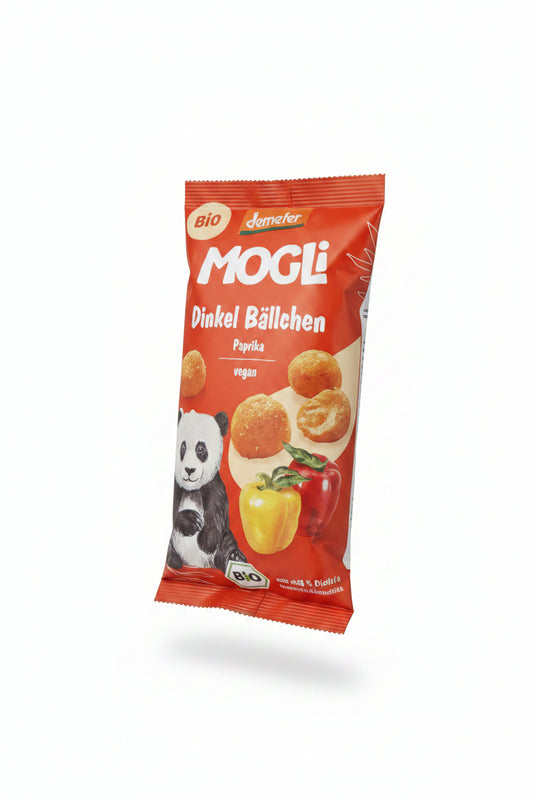 MOGLi Dinkel Bällchen Paprika – Bio Kindersnack, 40 g