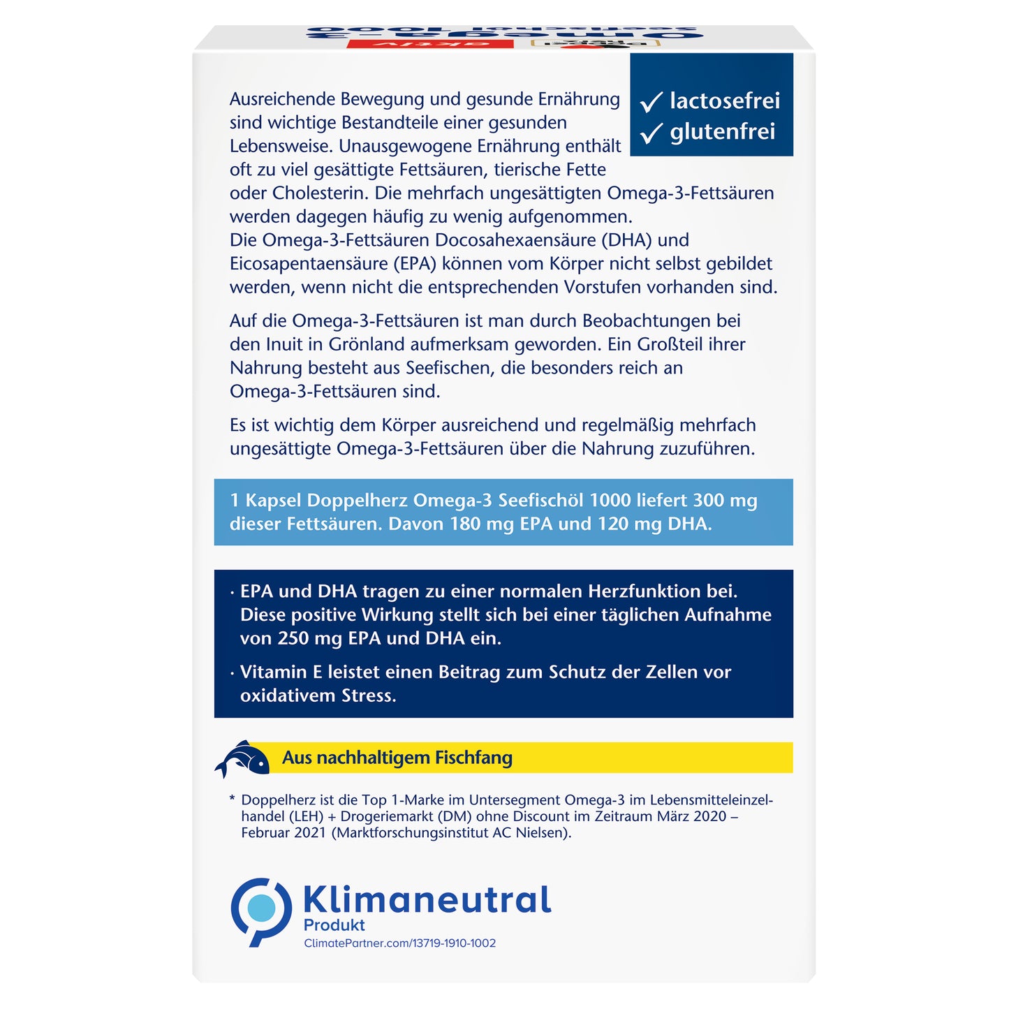 Doppelherz Omega-3 Seefischoel 1000mg 80 Kps.