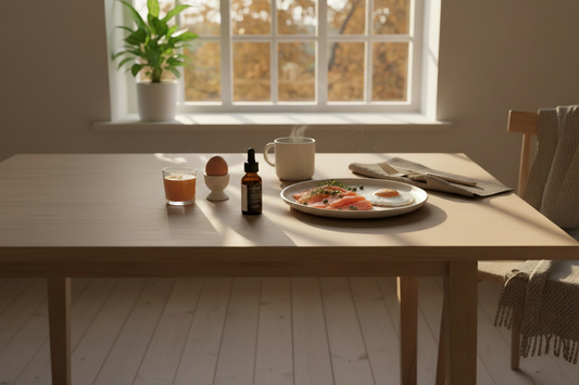 Vitamin-D-Präparat im Zusammenhang mit Sonnenlicht und täglicher Einnahme