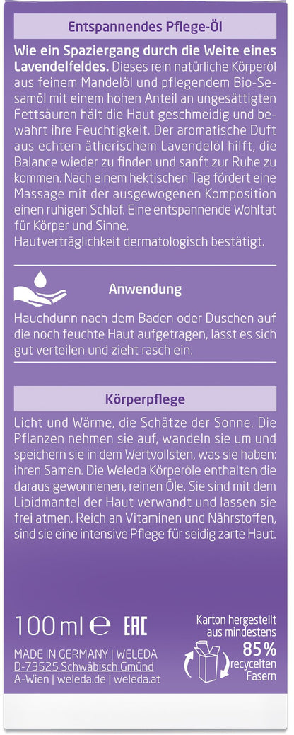 Weleda Lavendel Entspannendes Pflege-Öl 100ml