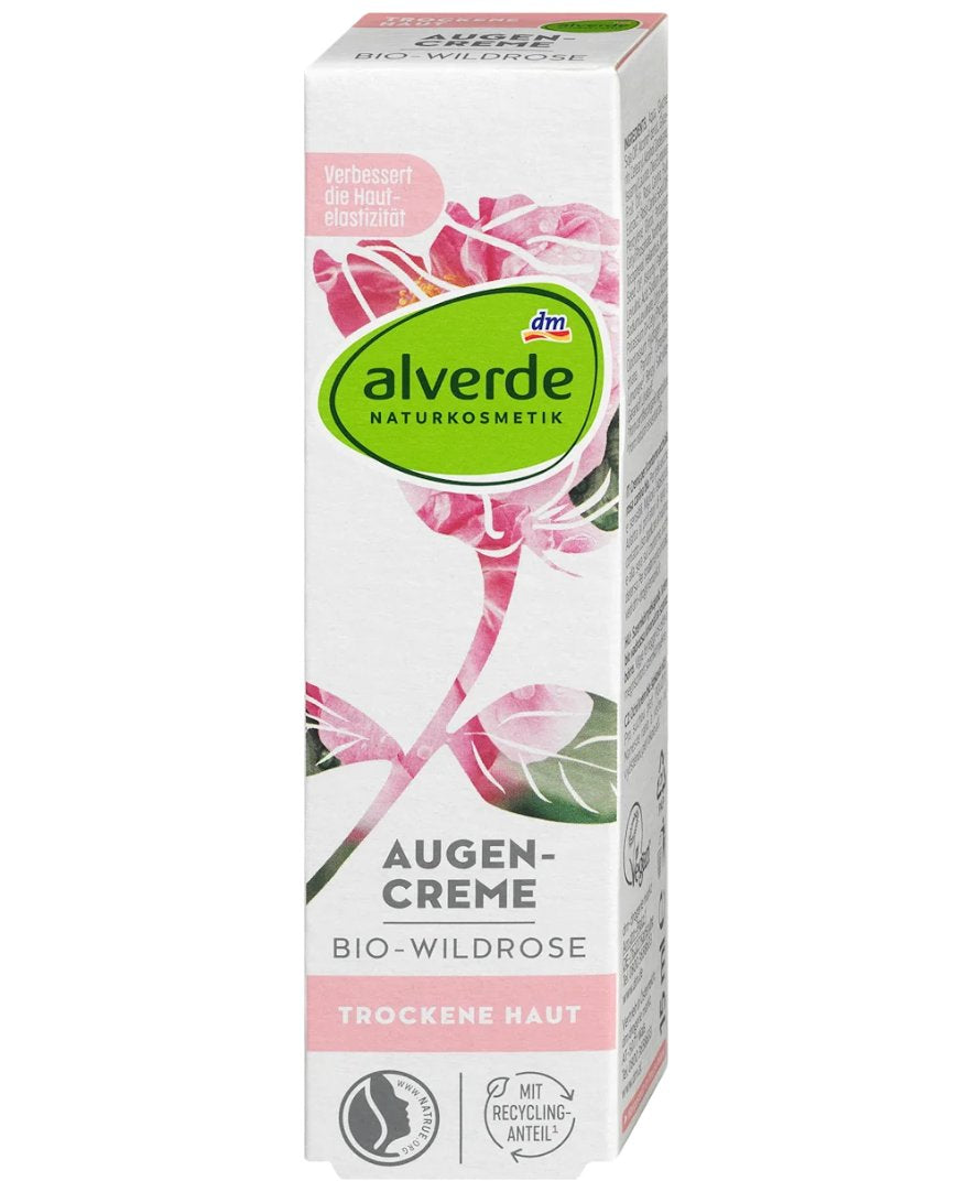 alverde NATURKOSMETIK Augencreme Wildrose, 15 ml