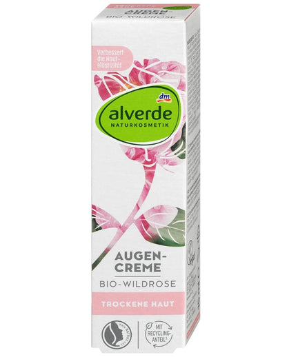 alverde NATURKOSMETIK Augencreme Wildrose, 15 ml