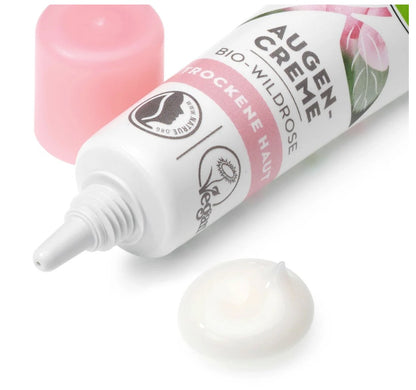 alverde NATURKOSMETIK Augencreme Wildrose, 15 ml