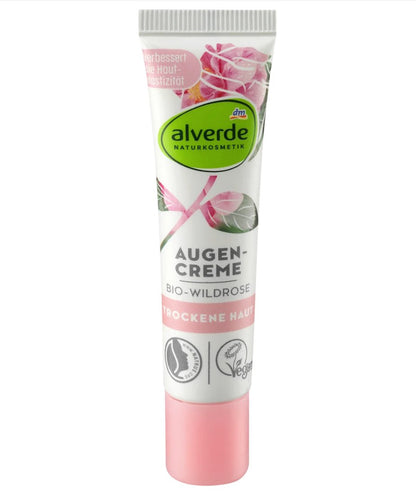 alverde NATURKOSMETIK Augencreme Wildrose, 15 ml