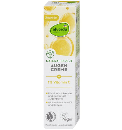 alverde NATURKOSMETIK Natural Expert Vitamin C Augencreme, 15 ml