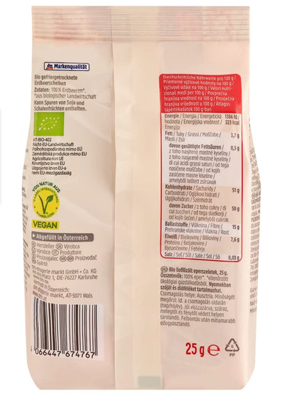 dmBio dried fruit, freeze-dried strawberry slices, 25 g