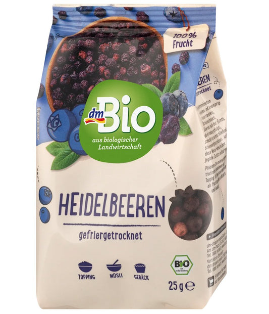 dmBio dried fruits, freeze-dried blueberries, 25 g