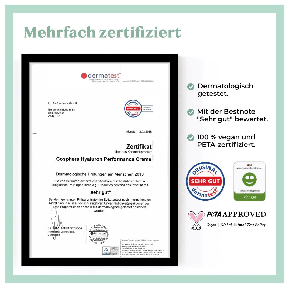 COSPHERA 玻尿酸乳霜 50毫升