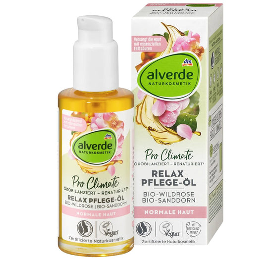 alverde NATURKOSMETIK 野玫瑰與沙棘身體放鬆護理油，100 毫升