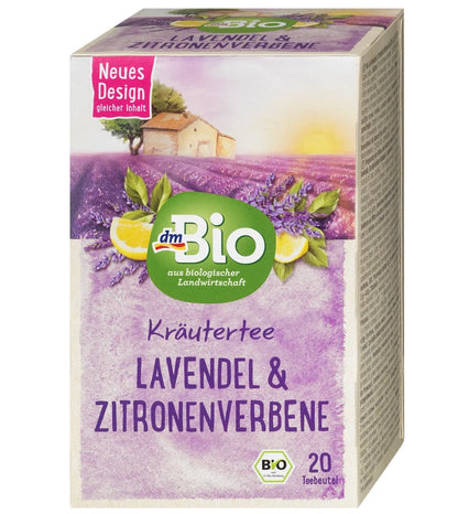 dmBio Kräutertee Lavendel & Zitronenverbene (20 Beutel), 40 g
