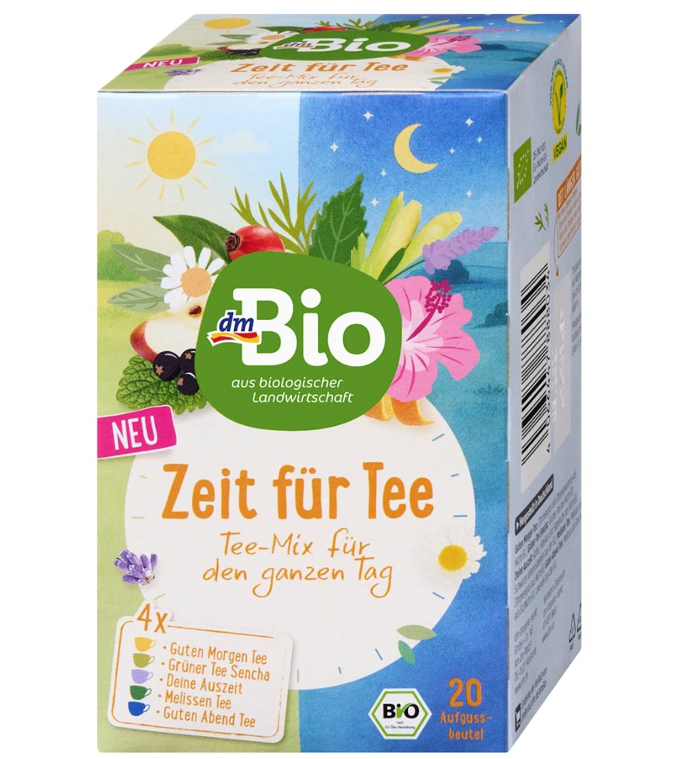 dmBio Tee-Mix, Zeit für Tee 5 Sorten (20 Beutel), 31,6 g