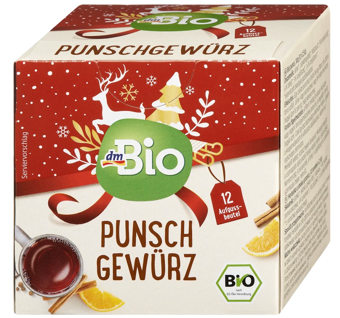 dmBio Punschgewürz Tee (12 Beutel), 30 g