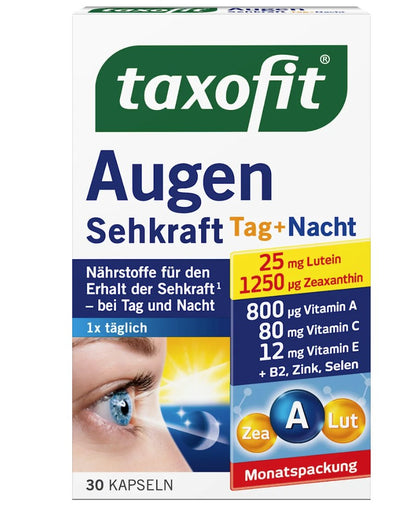 taxofit Augen Sehkraft Tag+Nacht Kapseln 30 St, 15,3 g