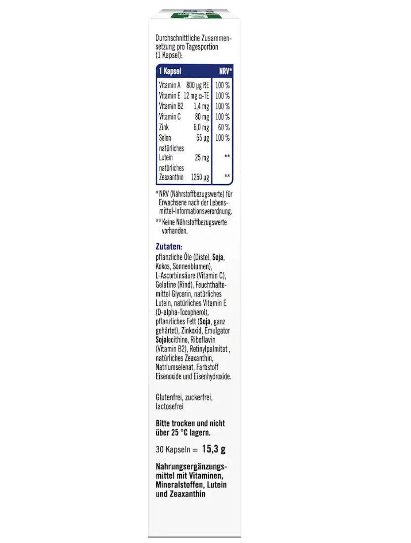 taxofit Augen Sehkraft Tag+Nacht Kapseln 30 St, 15,3 g