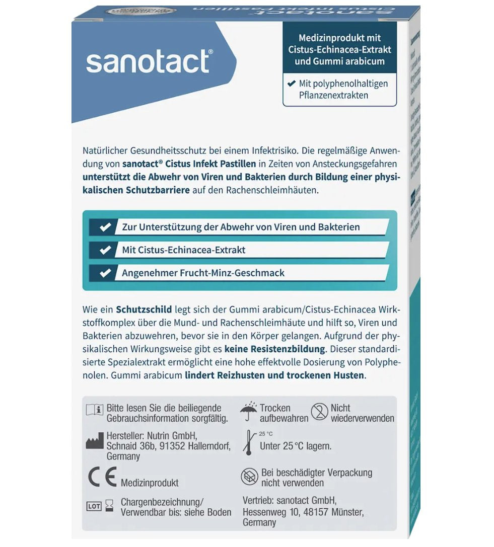 sanotact Cistus Infekt Pastillen 30 St, 60 g