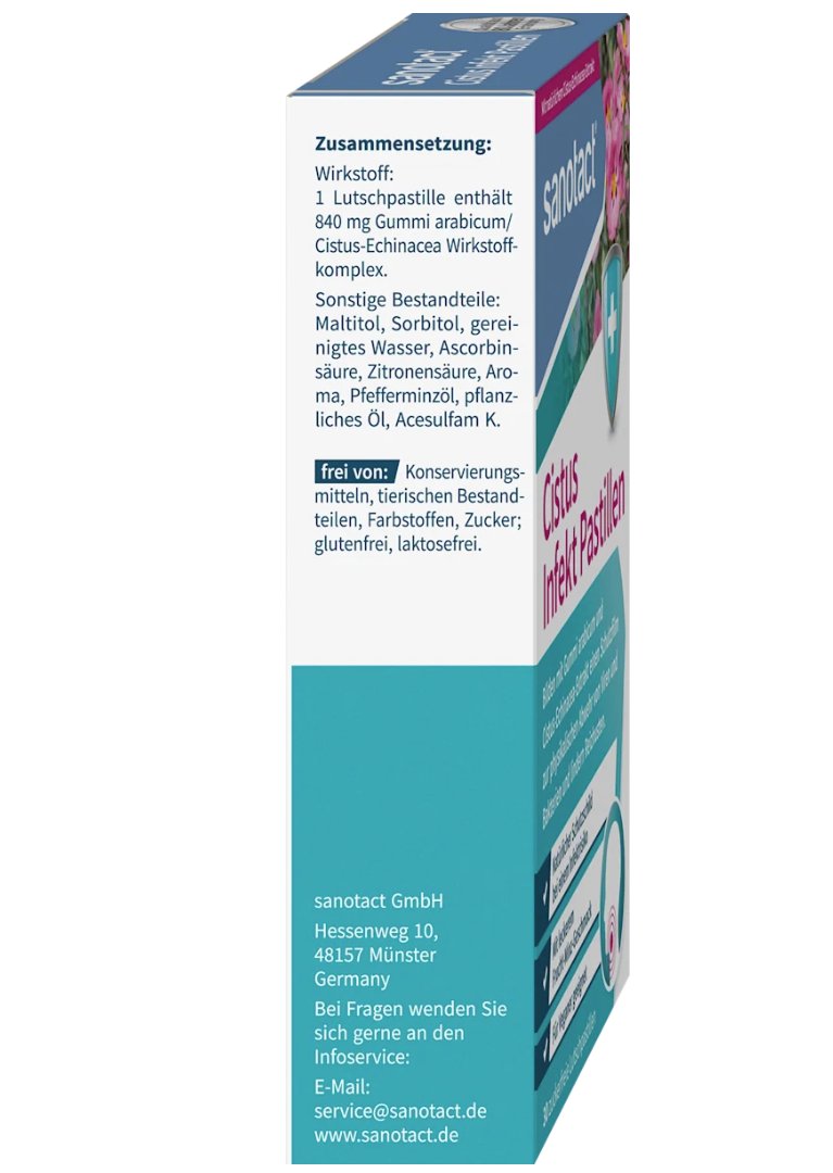 sanotact Cistus Infekt Pastillen 30 St, 60 g