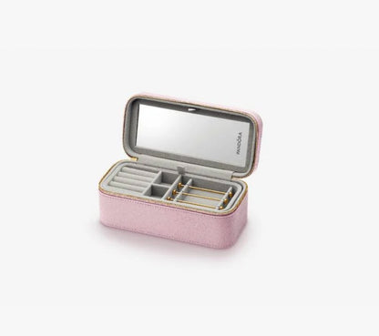 Kleine rosafarbene Schmuckbox ID A008