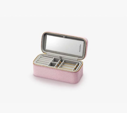 Kleine rosafarbene Schmuckbox ID A008