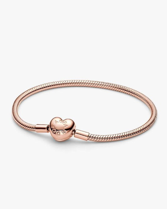 Pandora Moments Schlangen-Gliederarmband mit Herz-Verschluss ID 583050C00